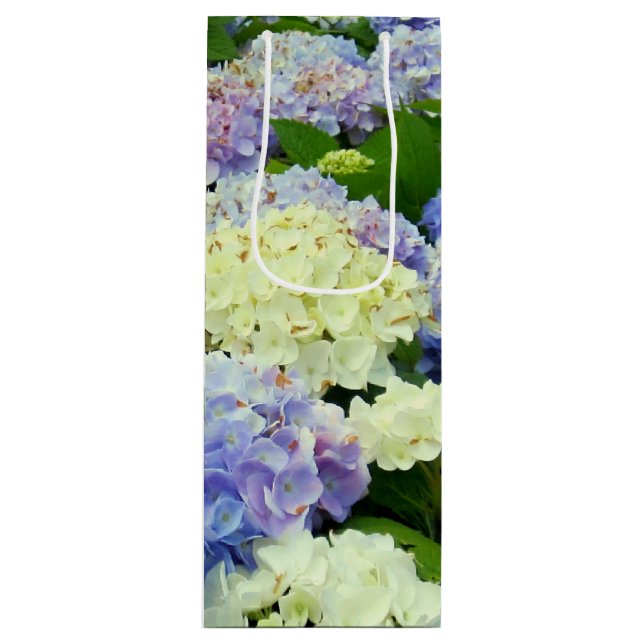 Sac Cadeau Pour Bouteille Sac-CADEAU À Mix VIN Hydrangea (Devant)