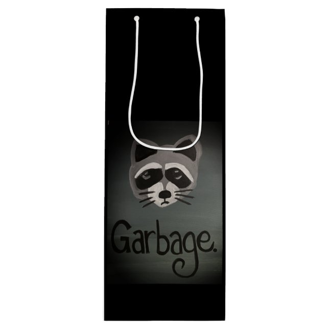 Sac Cadeau Pour Bouteille Sacoche cadeau de vin Panda Trash (Devant)