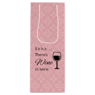 Sac Cadeau Pour Bouteille Shhh Il y a du vin ici