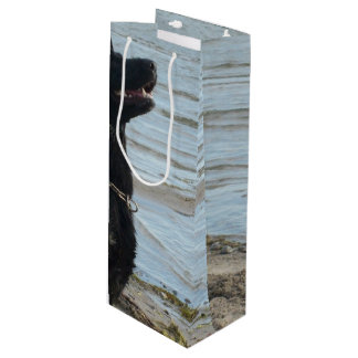Sac Cadeau Pour Bouteille Silhouette alsacienne noire