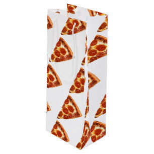 Sac Cadeau Pour Bouteille SlipperyJoe's classique pepperoni pizza tranche fo