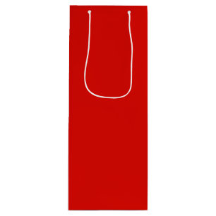 Sac Cadeau Pour Bouteille Solide Rouge creux