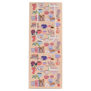 Sac Cadeau Pour Bouteille Thé Mignon et Livres