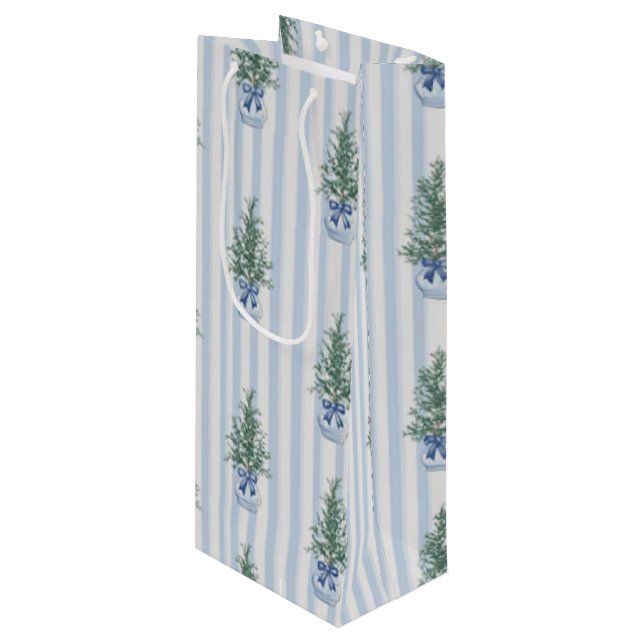 Sac Cadeau Pour Bouteille trees (Devant Angle)