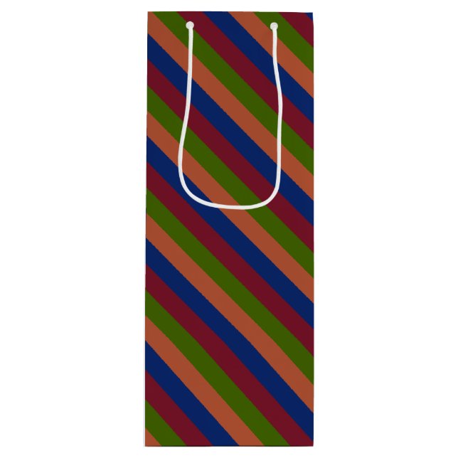 Sac Cadeau Pour Bouteille Vert marine (Devant)