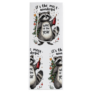 Sac Cadeau Pour Bouteille Vin de l'année le plus merveilleux Raccoon