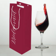 Vin Rouge Stylisé Script Mariage Bridesmaid