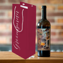 Vin Rouge Stylisé Script Mariage Groomsman