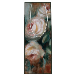 Sac Cadeau Pour Bouteille White Roses