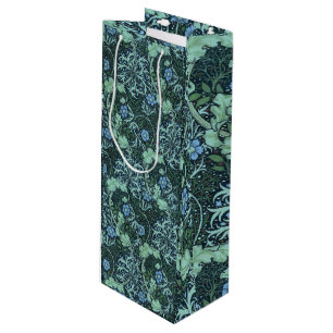 Sac Cadeau Pour Bouteille William Morris Motif d'algues