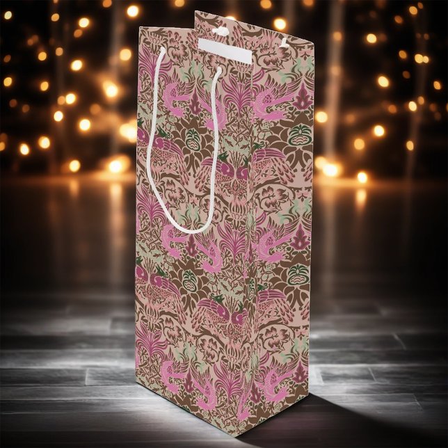 Sac Cadeau Pour Bouteille William Morris Peacock et Dragon (Créateur téléchargé)