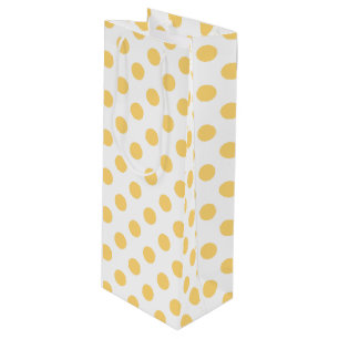 Sac Cadeau Pour Bouteille Yellow polkadots