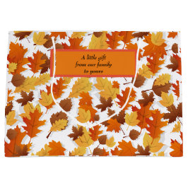 Sac cadeau pour l'automne/automne. Message modifia