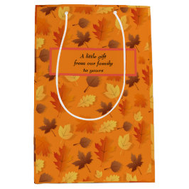 Sac cadeau pour l'automne/automne. Message modifia