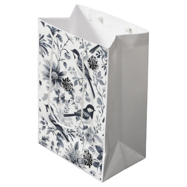 Sac cadeau pour l'oiseau gris charbon (Devant Angle)