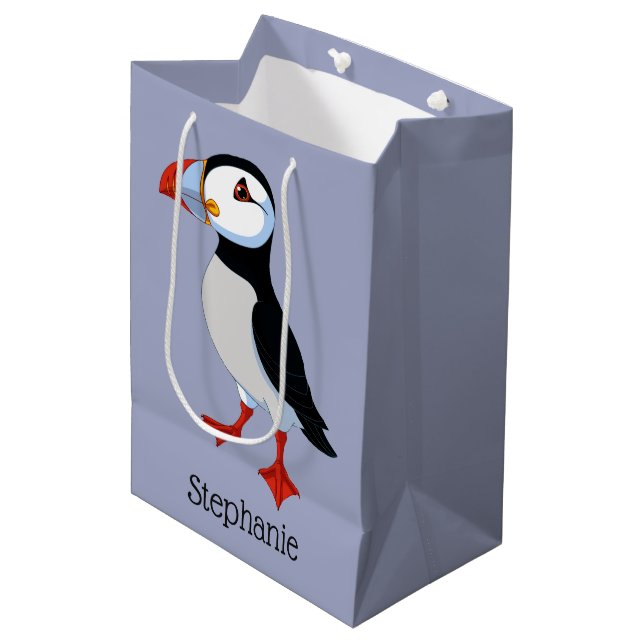 Sac cadeau Puffin Design (Devant Angle)