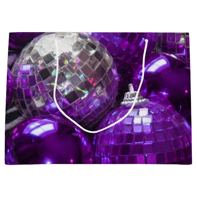 sac cadeau Purple Baubles (Devant)