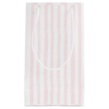 Sac cadeau rayé rose 