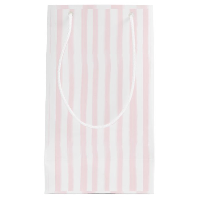 Sac cadeau rayé rose  (Devant)