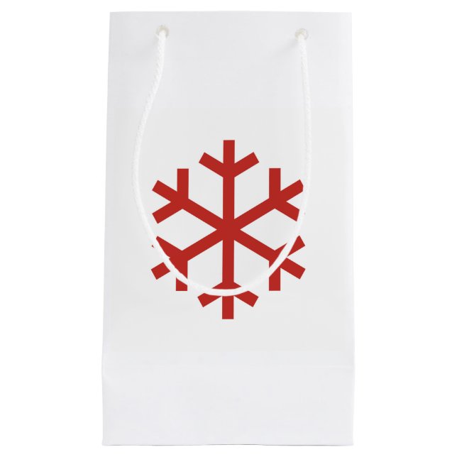 Sac cadeau Red Christmas Snowflake (Devant)