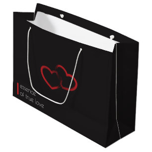 Sac cadeau Red Double Coeur