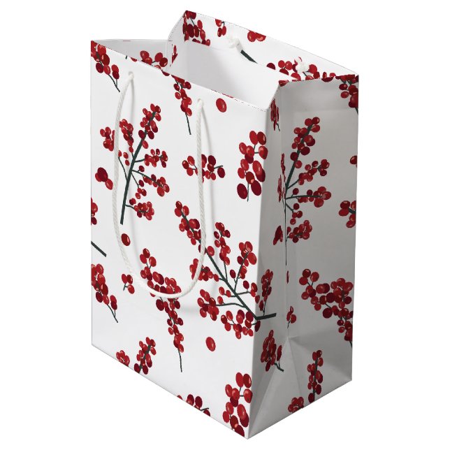 Sac cadeau Red Holly Berries (Dos Angle)