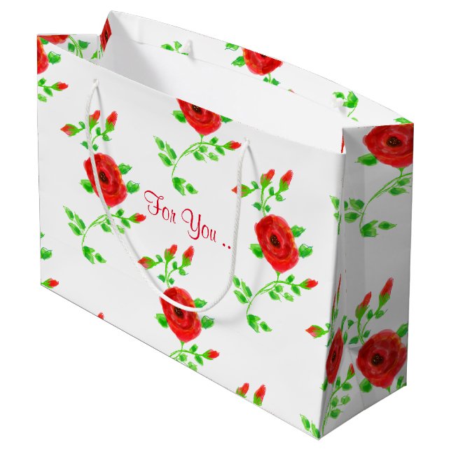 Sac cadeau Red Rose (Dos Angle)