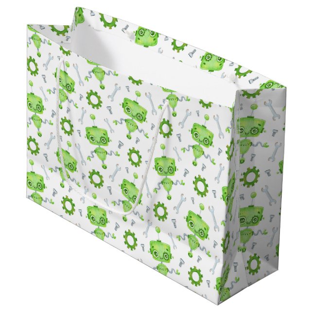 Sac cadeau robot mignon (Devant Angle)