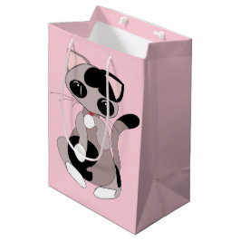 Sac cadeau rose chat mignon
