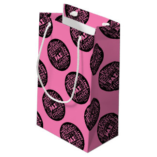 Sac cadeau rose conception de paix en plusieurs la