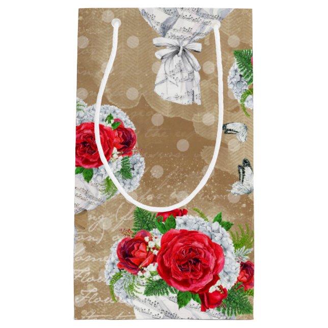 Sac cadeau Rose rustique (Devant)