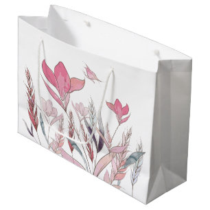 Sac Cadeau Sac-cadeau grand format aquarelle fleurs – Fête fl