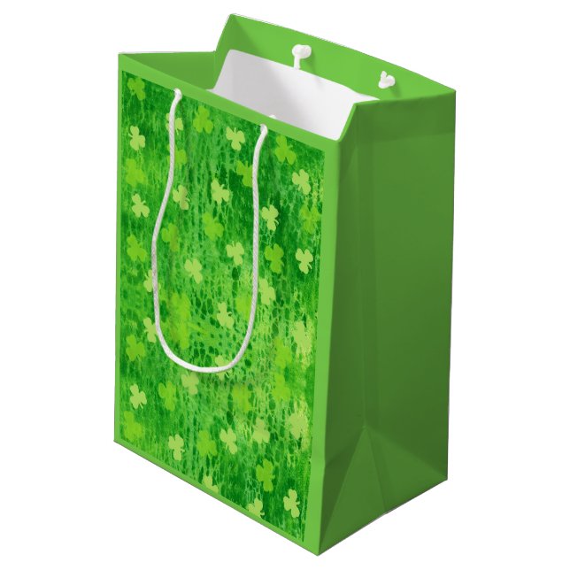 Sac cadeau Shamrock vert de la Saint Patrick (Dos Angle)