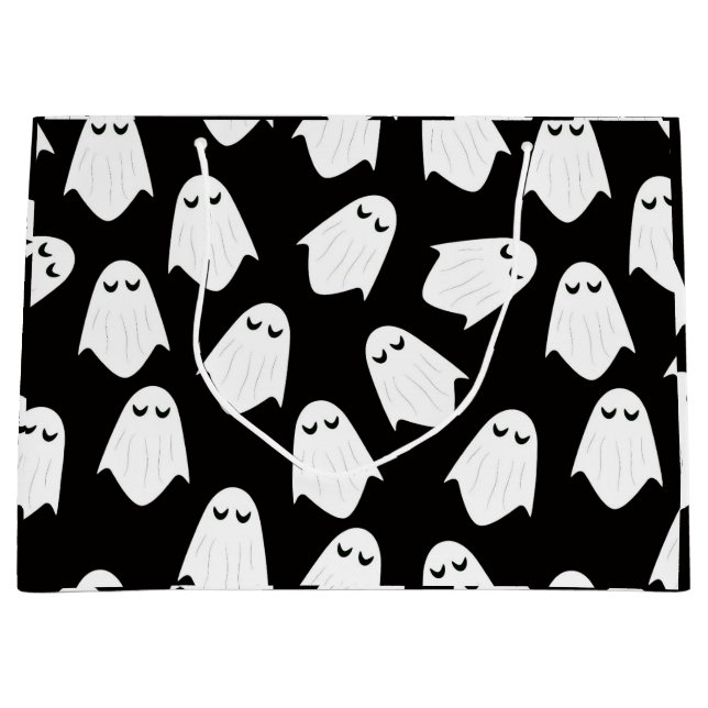 Sac cadeau silhouette motif Fantômes (Devant)
