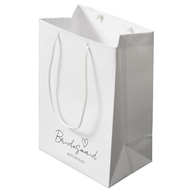 Sac cadeau simple Neutre Personnalisé (Devant Angle)