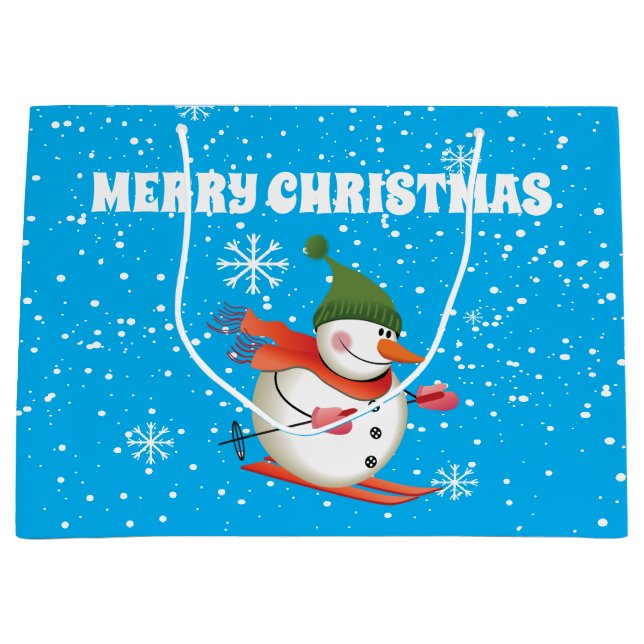 Sac cadeau Skiman Snowman Grand (Devant)