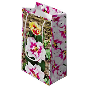 Sac cadeau Sm Tulips rose/Jaune