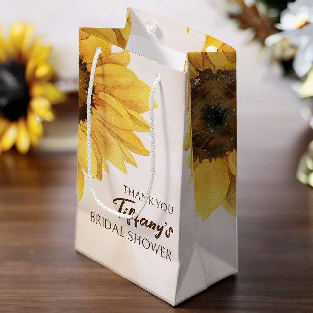 Sac cadeau Sunflower (Sunflower bridal shower shower favor gift bag)