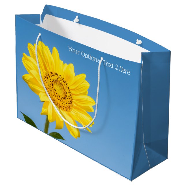 Sac cadeau Sunflower texte personnalisé (Dos Angle)