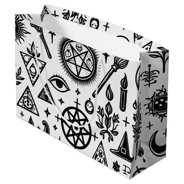 Sac cadeau Symboles occultes de cuisine (Dos Angle)