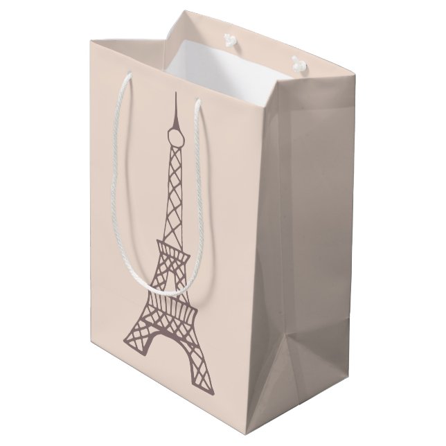 Sac cadeau Tour Eiffel rose (Dos Angle)