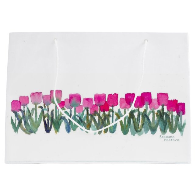 Sac cadeau Tulip Rose (Devant)