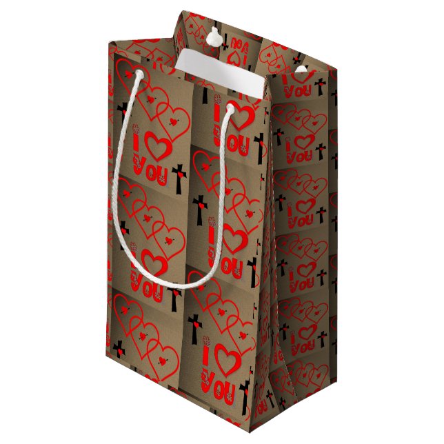 Sac cadeau Valentine's (Devant Angle)