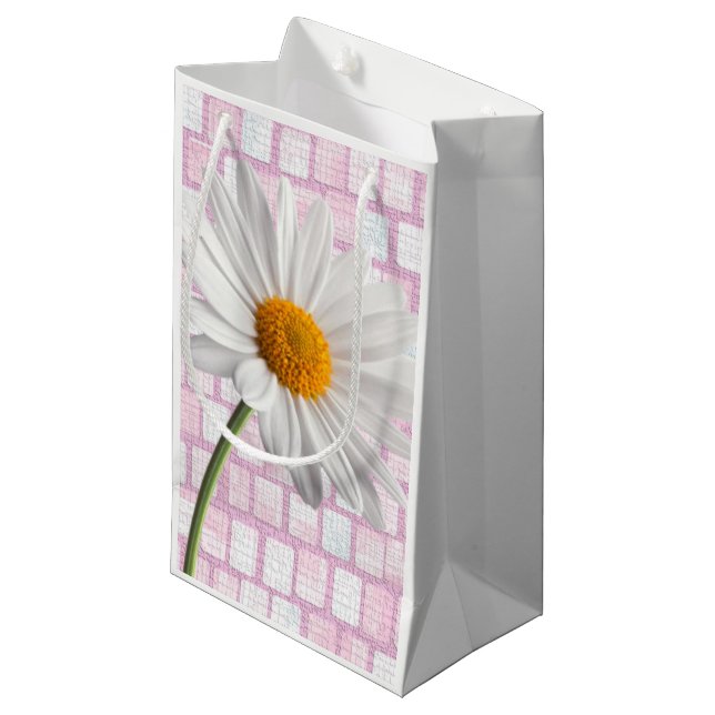 Sac cadeau Valentine's Daisy (Devant Angle)