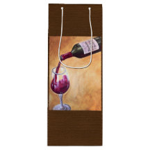 Sac cadeau Vin Pour - Elégante Bouteille & Verre A