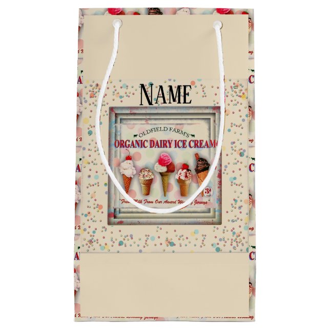 Sac cadeau vintage glacier (Devant)