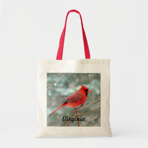 Sac cardinal rouge d'oiseau