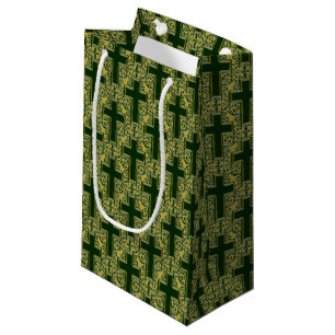 Sac carré Cross-25-Green-Gold-GIFT