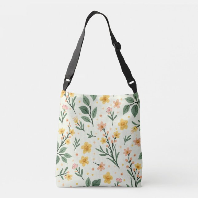 Sac carrossable à motif floral (Dos)