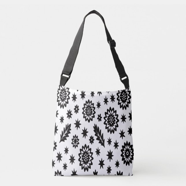 Sac carrossable blanc et noir Stars (Devant)